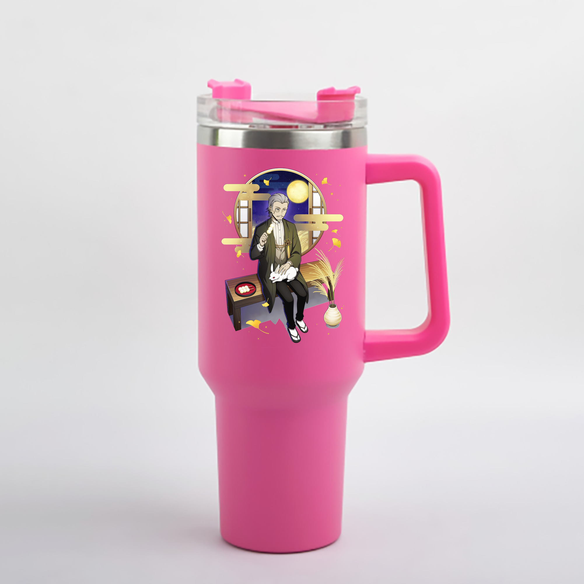 （画像用） 文豪ストレイドッグス Bungo Stray Dogs 1200mL車用タンブラー - クリスタルステッカー（プラスチックストロー付き）